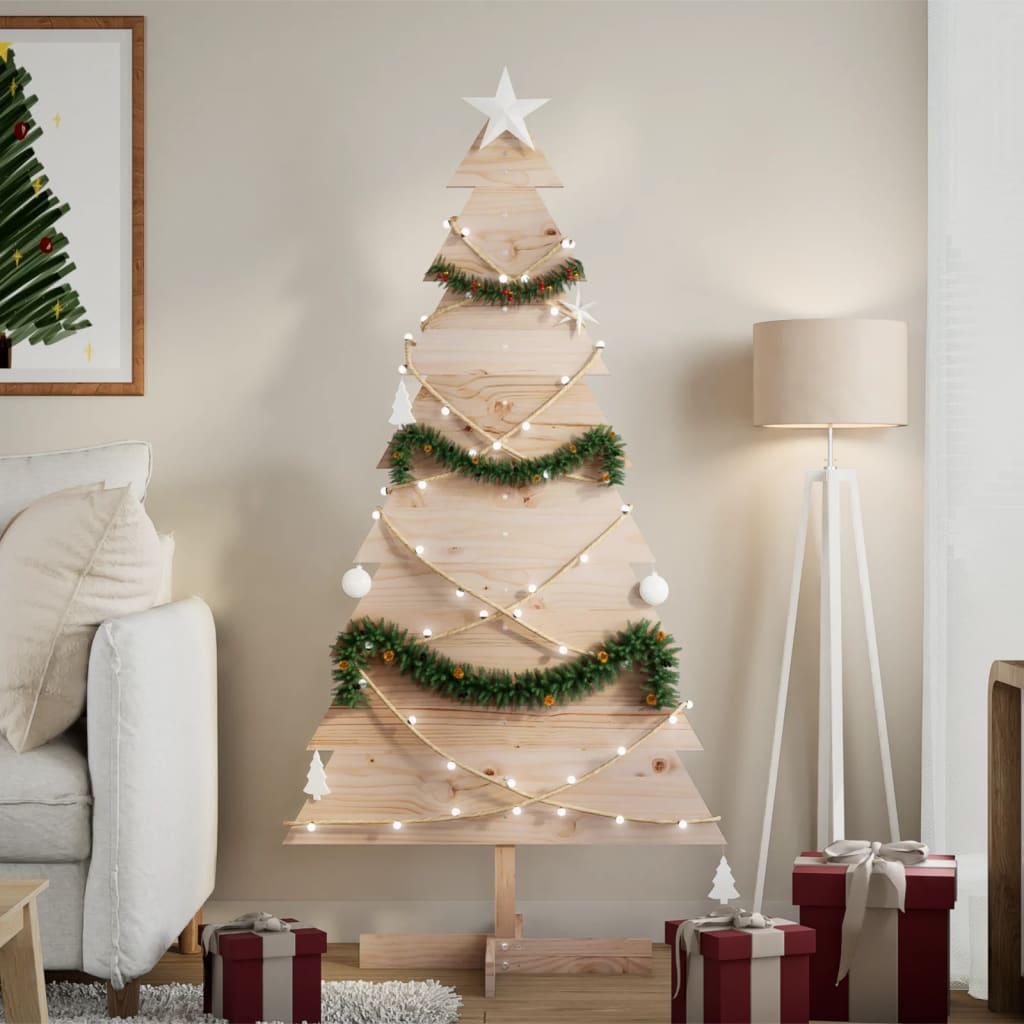 Christmas tree wood for decoration 150 cm solid pine
