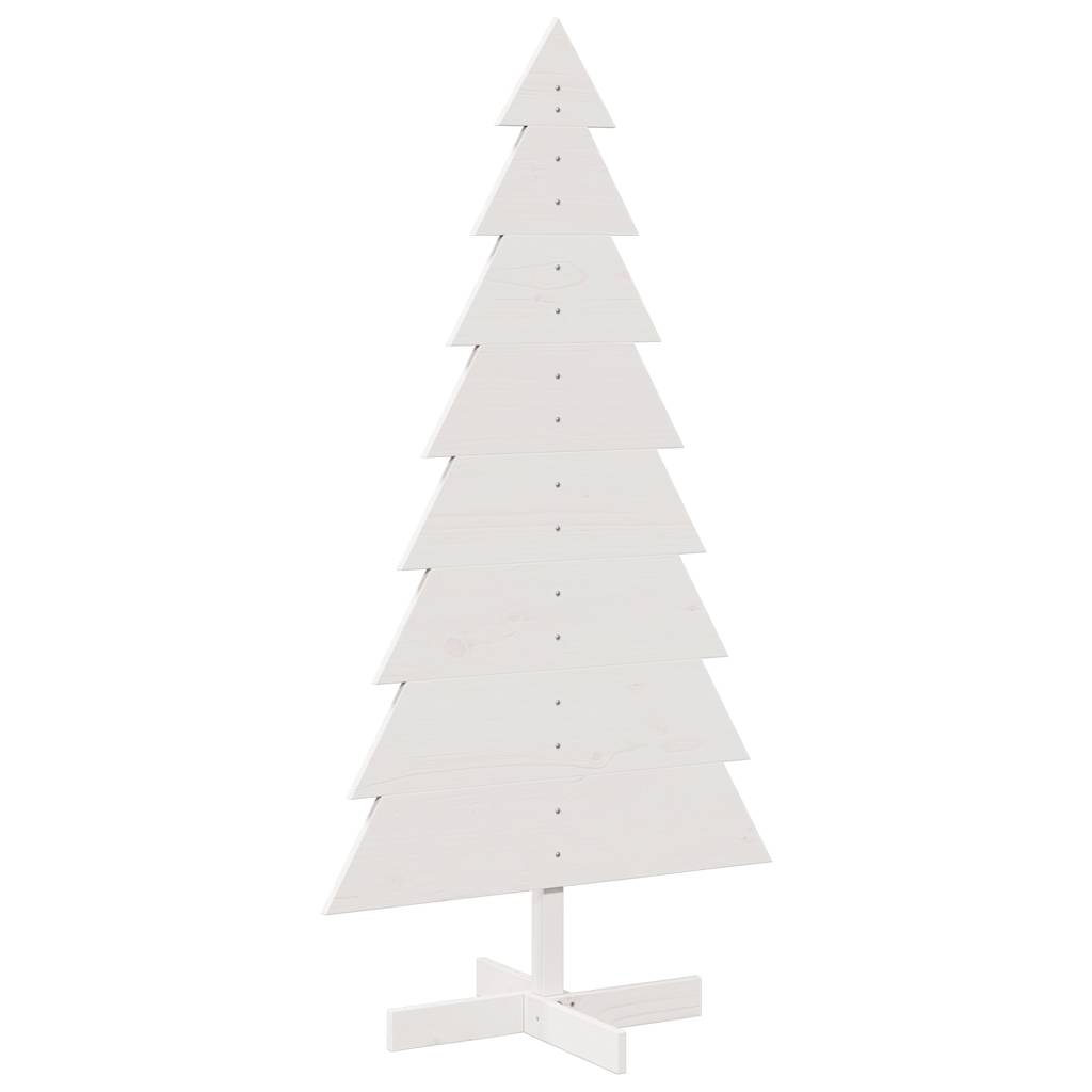 Christmas tree to decorate white 150 cm solid pine wood