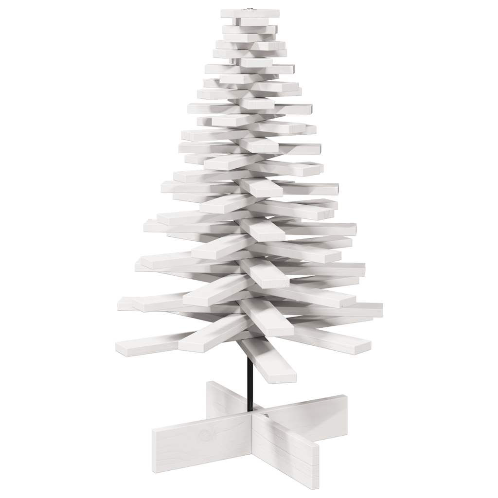 Christmas tree to decorate white 100 cm solid pine wood