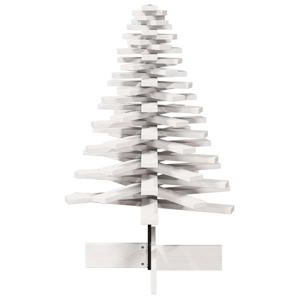 Christmas tree to decorate white 100 cm solid pine wood