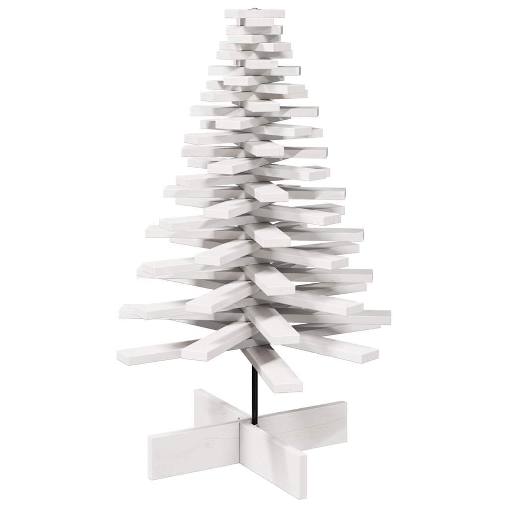 Christmas tree to decorate white 100 cm solid pine wood
