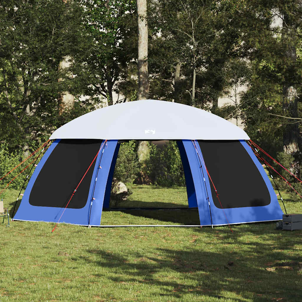 Pool tent with removable flysheet mesh walls azure blue 690x690cm