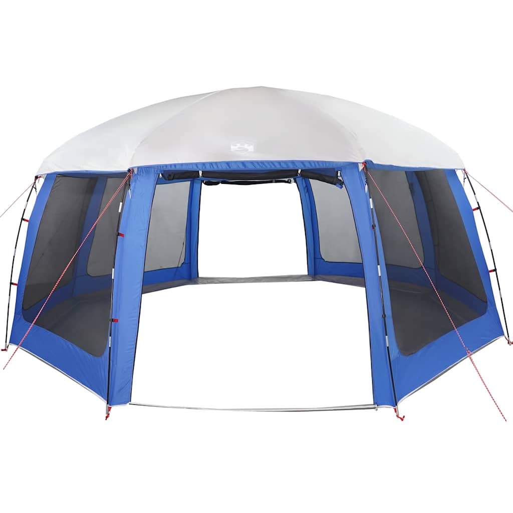 Pool tent with removable flysheet mesh walls azure blue 690x690cm
