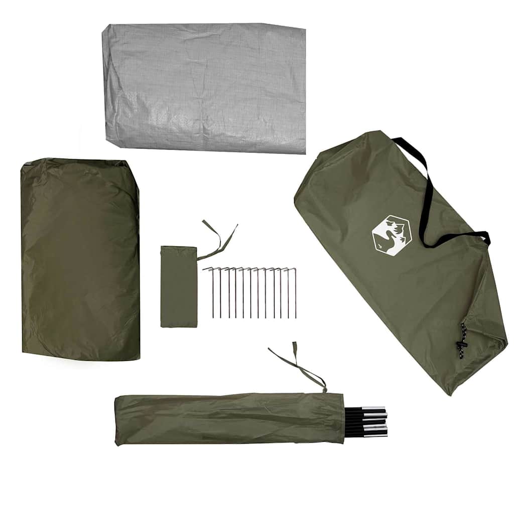 Fishing Tent 3 Persons Olive Green Waterproof