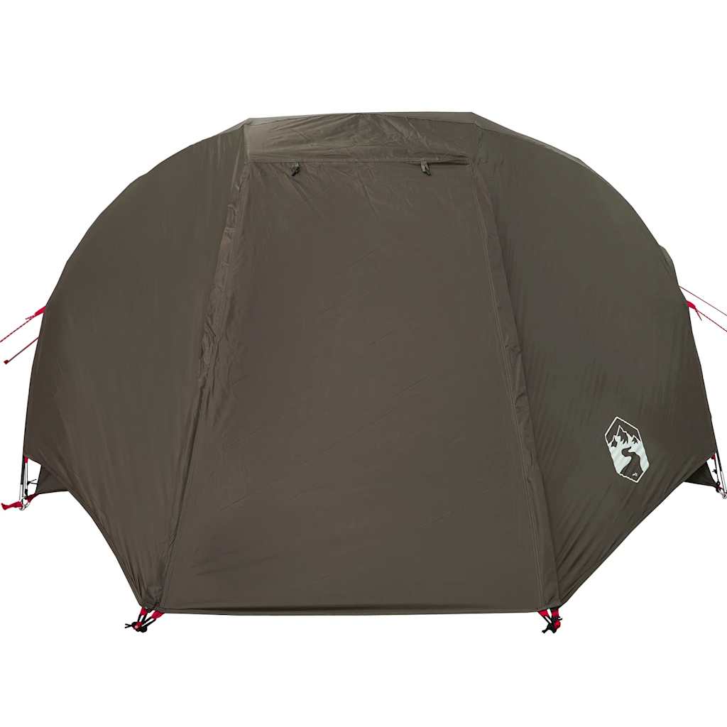 Fishing Tent 3 Persons Brown Waterproof