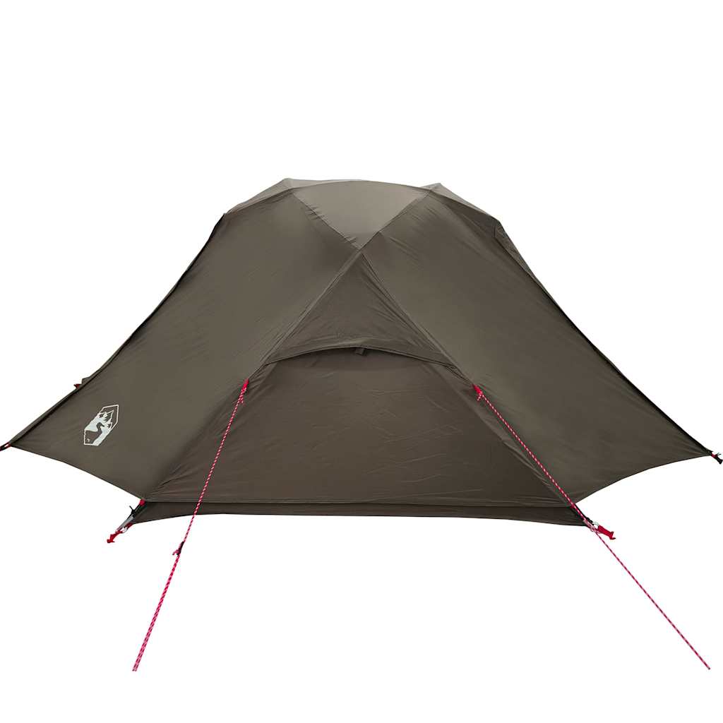 Fishing Tent 3 Persons Brown Waterproof