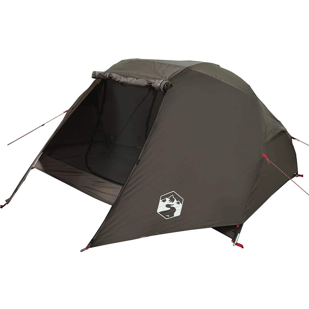 Fishing Tent 3 Persons Brown Waterproof