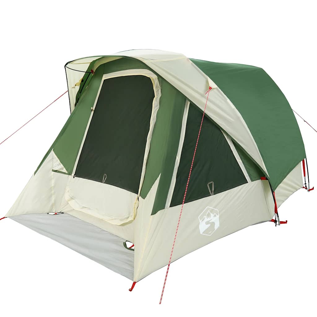 Camping Tent 4 Persons Green Waterproof