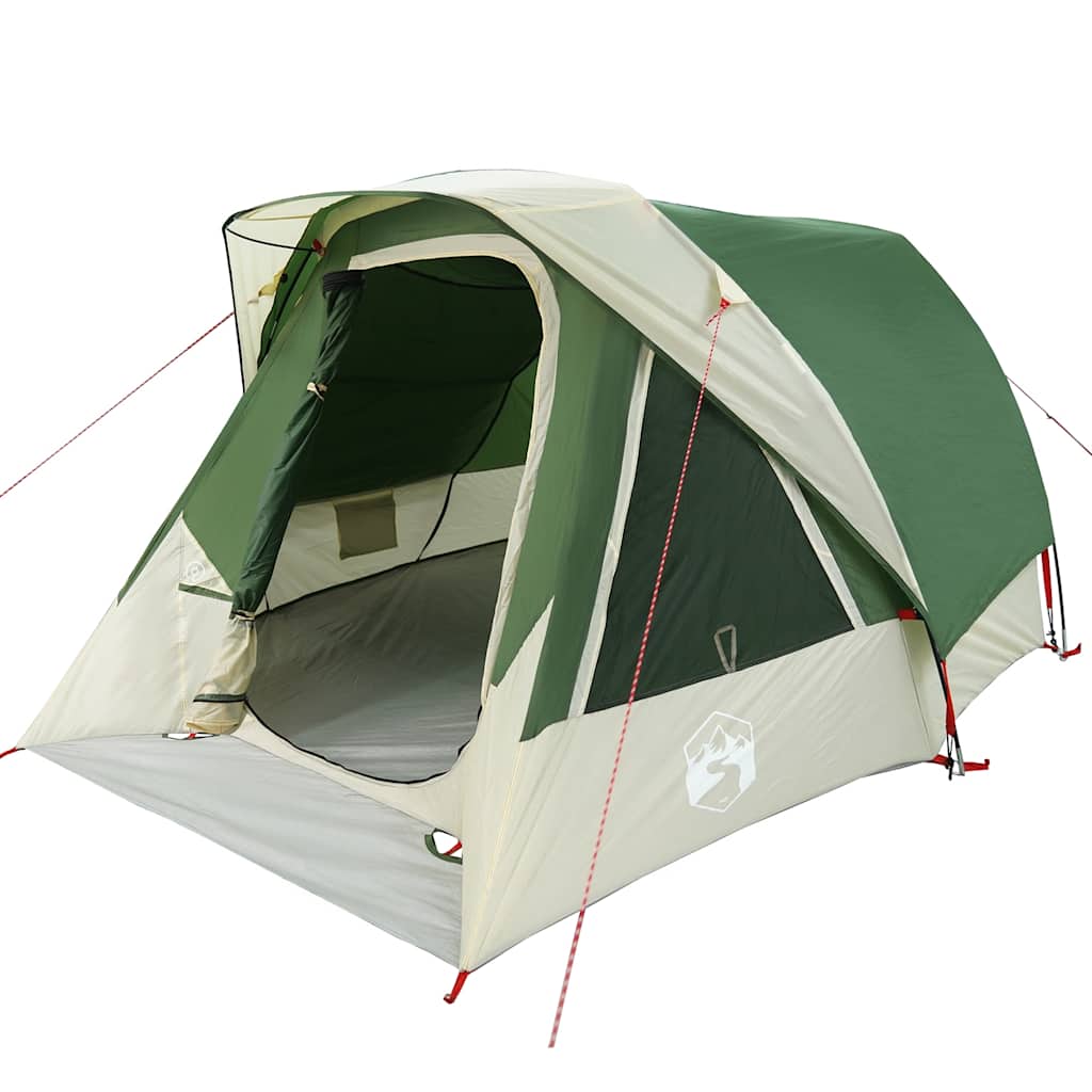 Camping Tent 4 Persons Green Waterproof