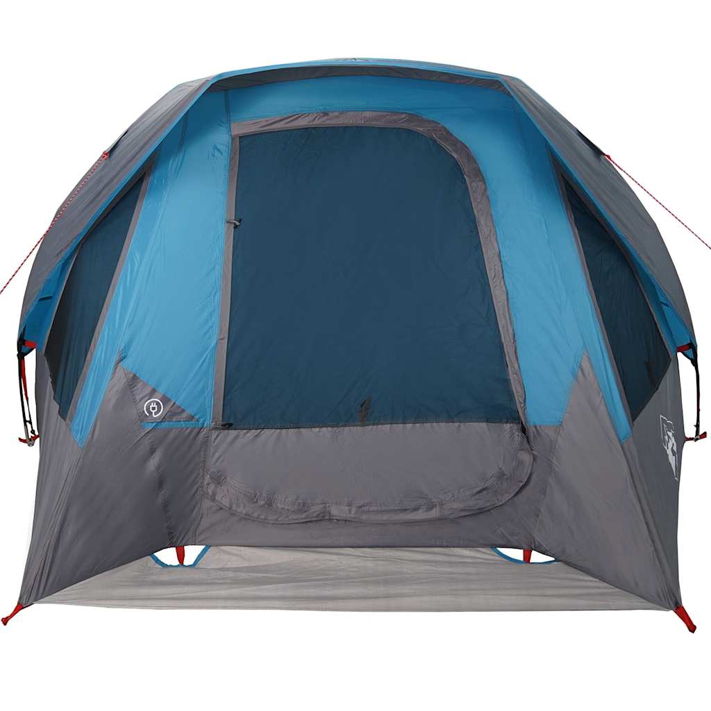 Camping Tent 4 Persons Blue Waterproof