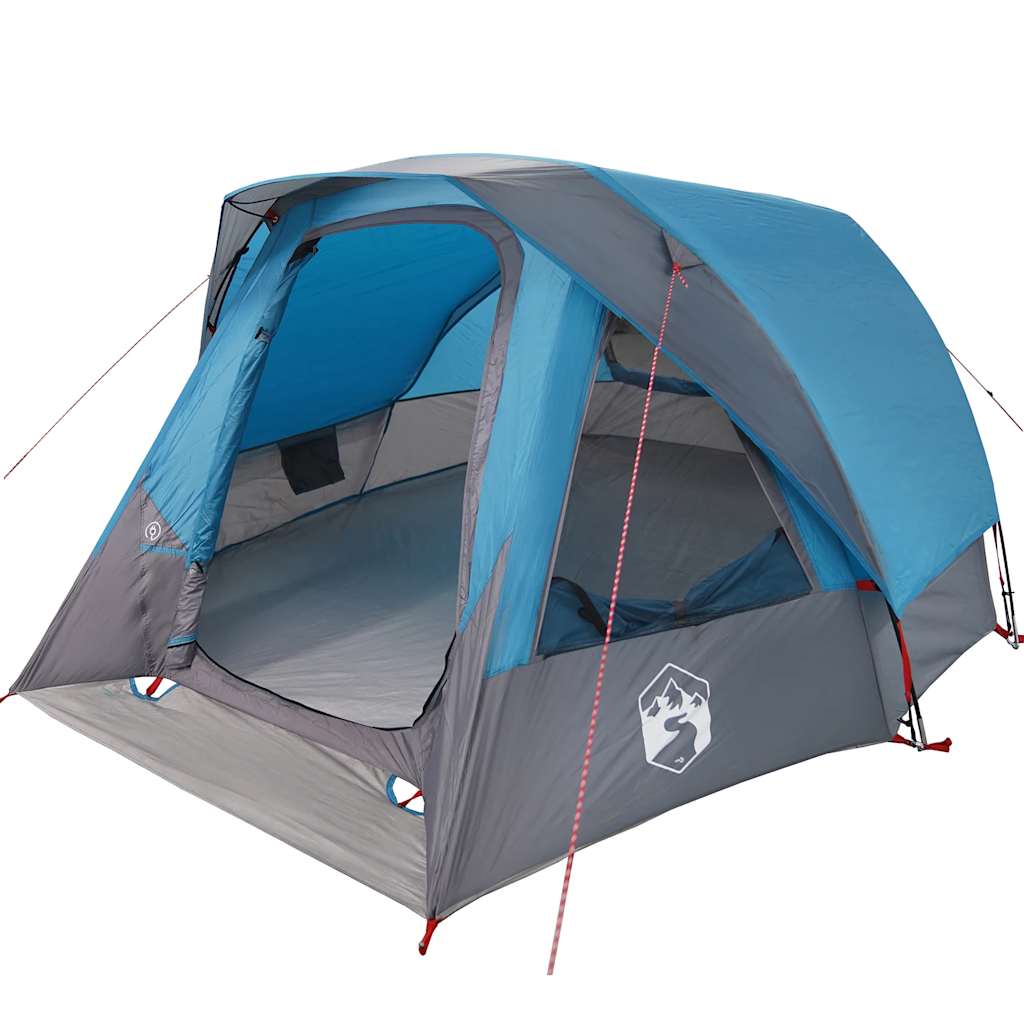 Family Tent for 6 Persons Blue Waterproof