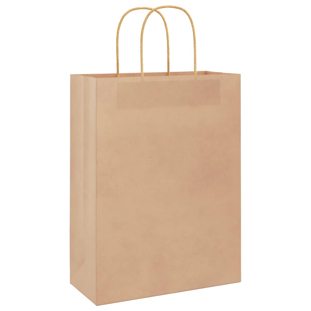 Paper carrier bags 50 pcs. with handles Brown 26x12x35 cm