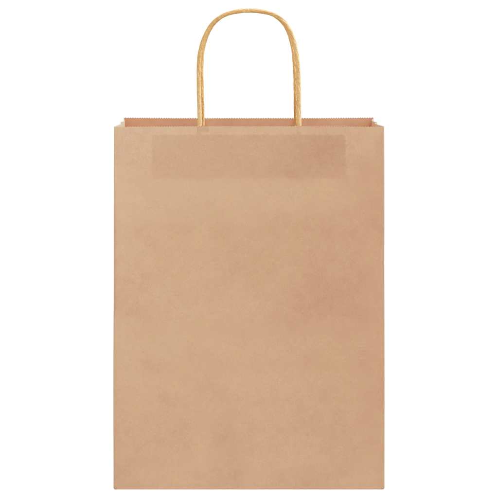 Paper carrier bags 50 pcs. with handles Brown 26x12x35 cm