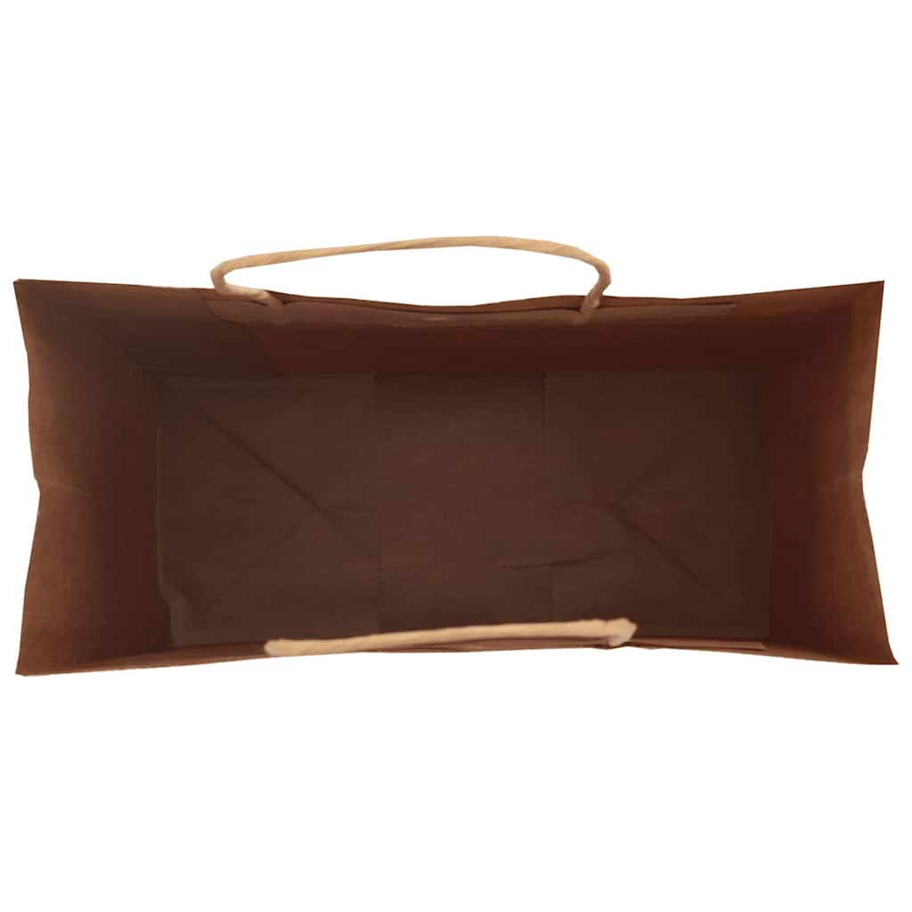 Paper carrier bags 50 pcs. with handles Brown 26x12x35 cm