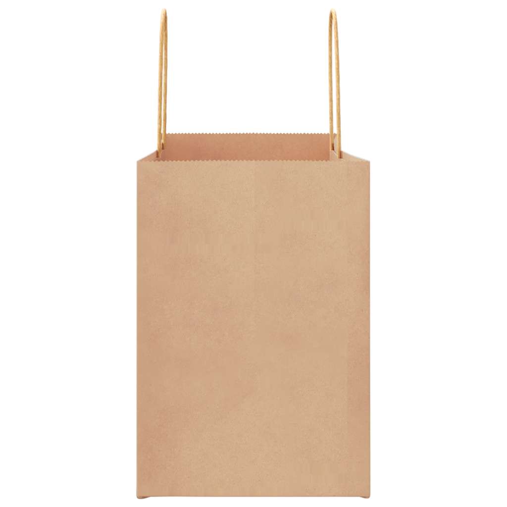 Paper carrier bags 50 pcs. with handles brown 32x17x25 cm