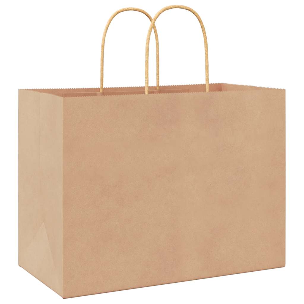 Paper carrier bags 50 pcs. with handles brown 32x17x25 cm