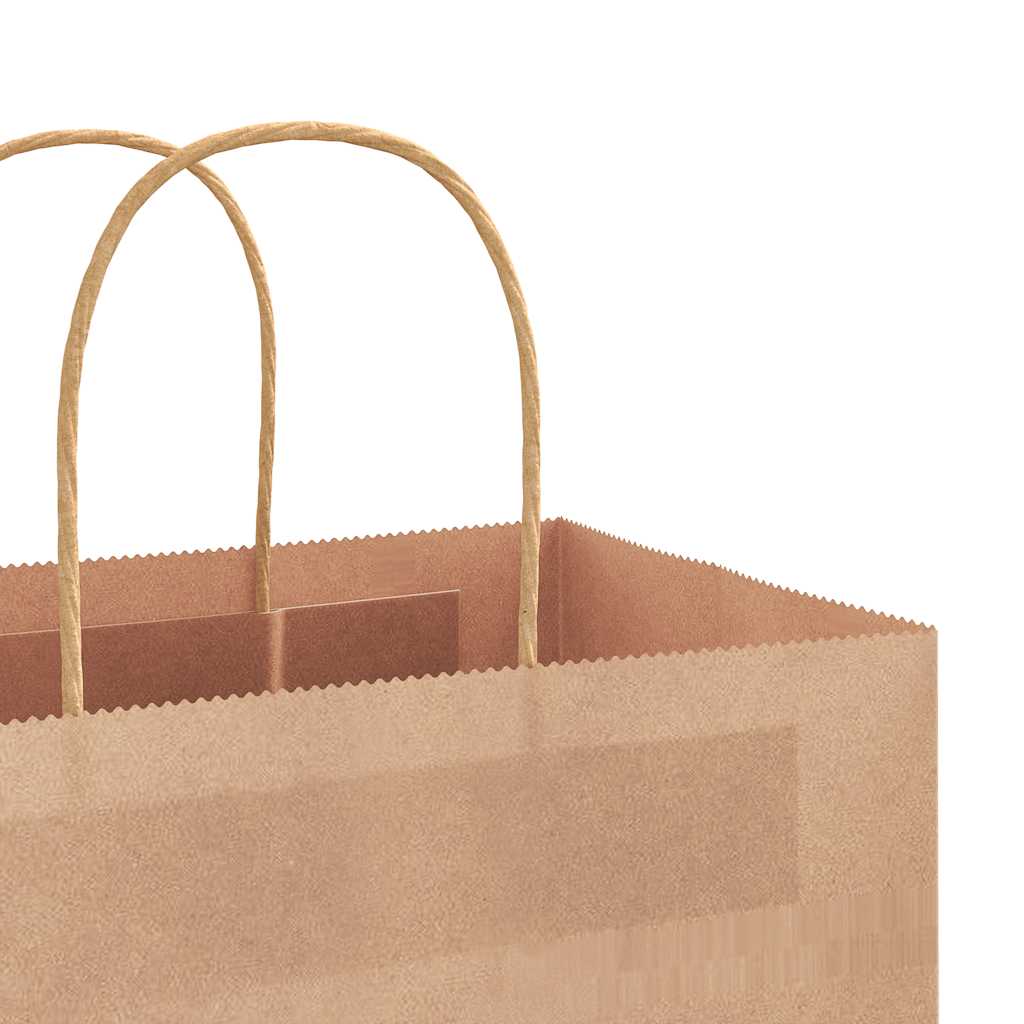 Paper carrier bags 50 pcs. with handles brown 32x17x25 cm