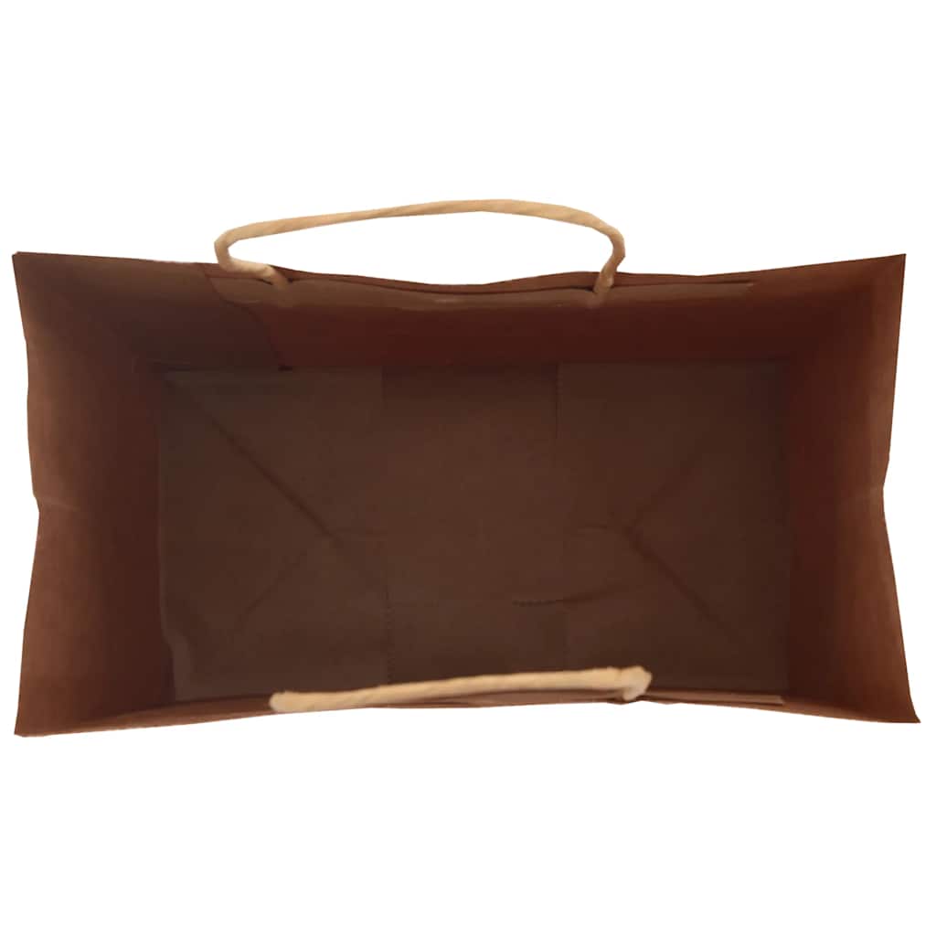 Paper carrier bags 250 pcs. with handles Brown 15x8x21 cm