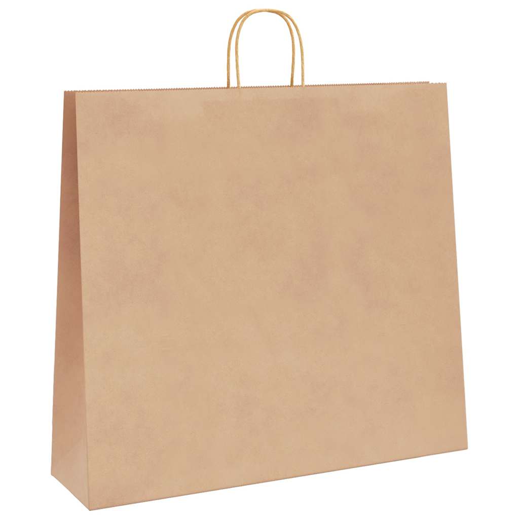 Paper carrier bags 250 pcs. with handles Brown 54x15x49 cm