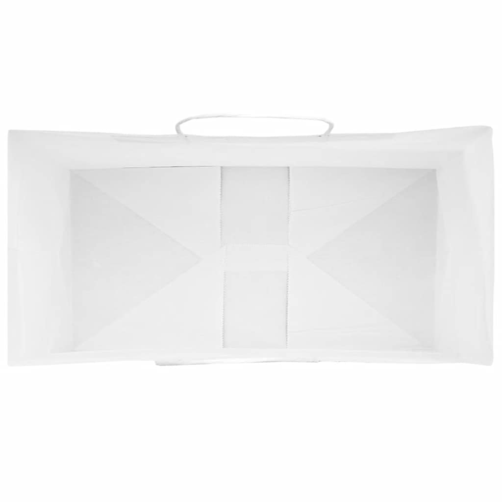 Papiertragetaschen 50 Stk. mit Henkeln Weiß 21x11x31 cm