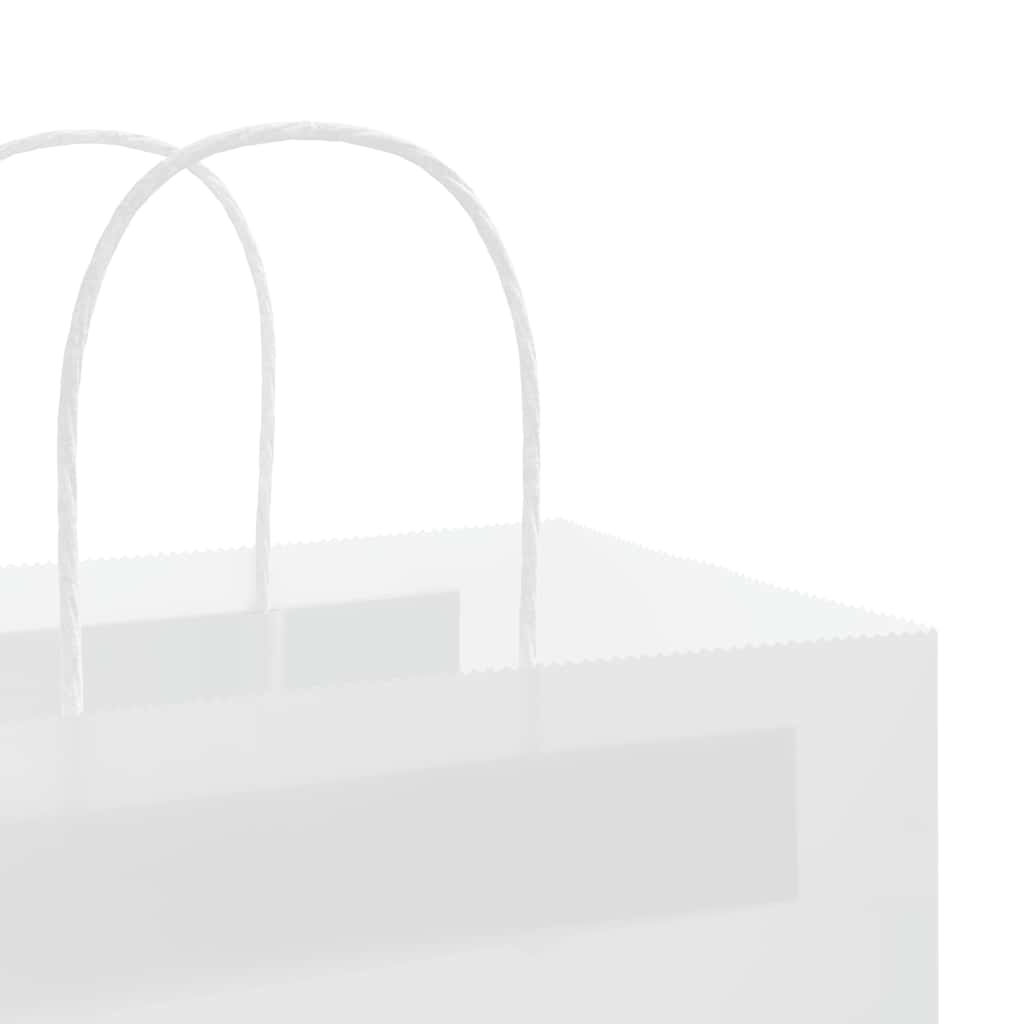 Papiertragetaschen 50 Stk. mit Henkeln Weiß 32x12x42 cm