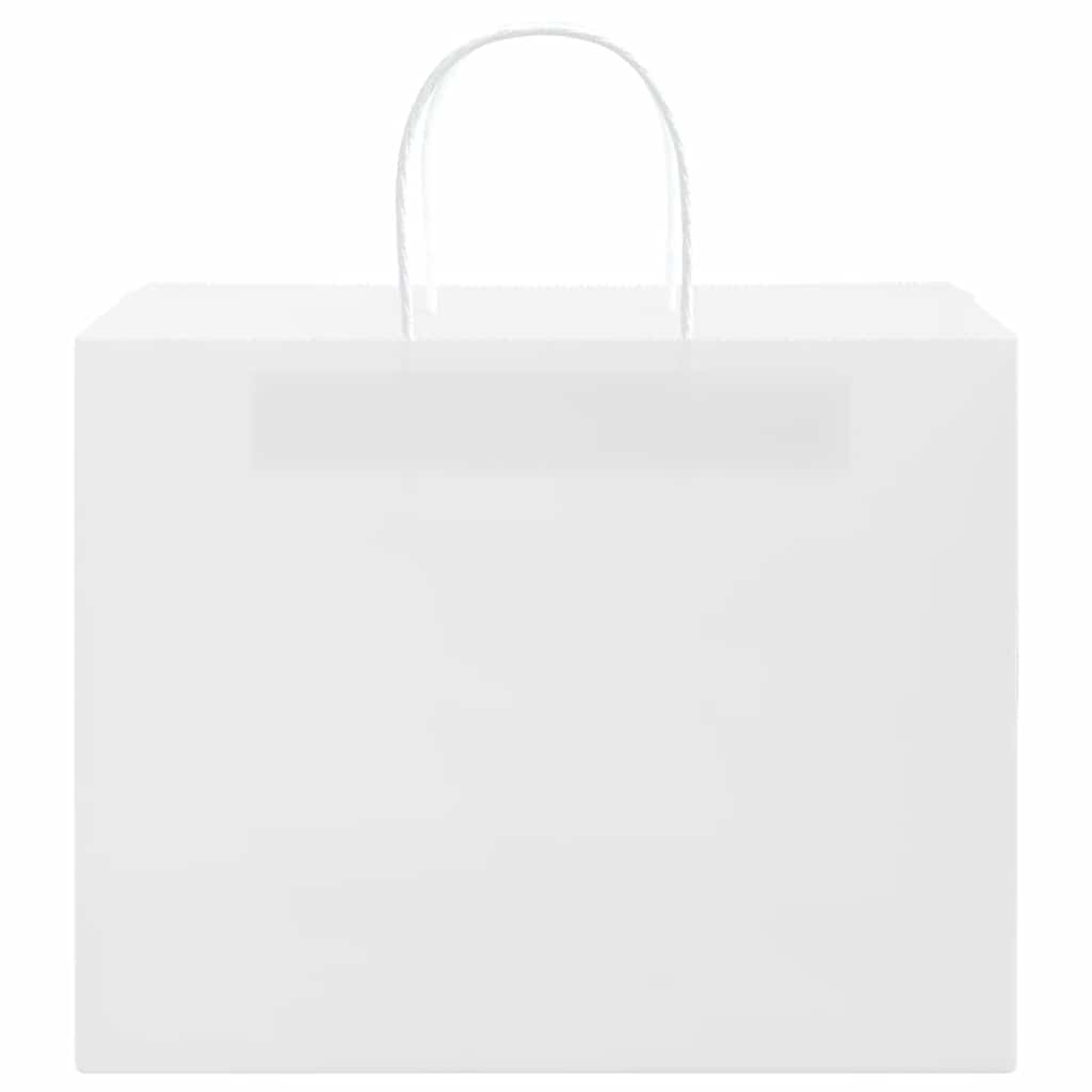 Papiertragetaschen 50 Stk. mit Henkeln Weiß 32x22x24 cm