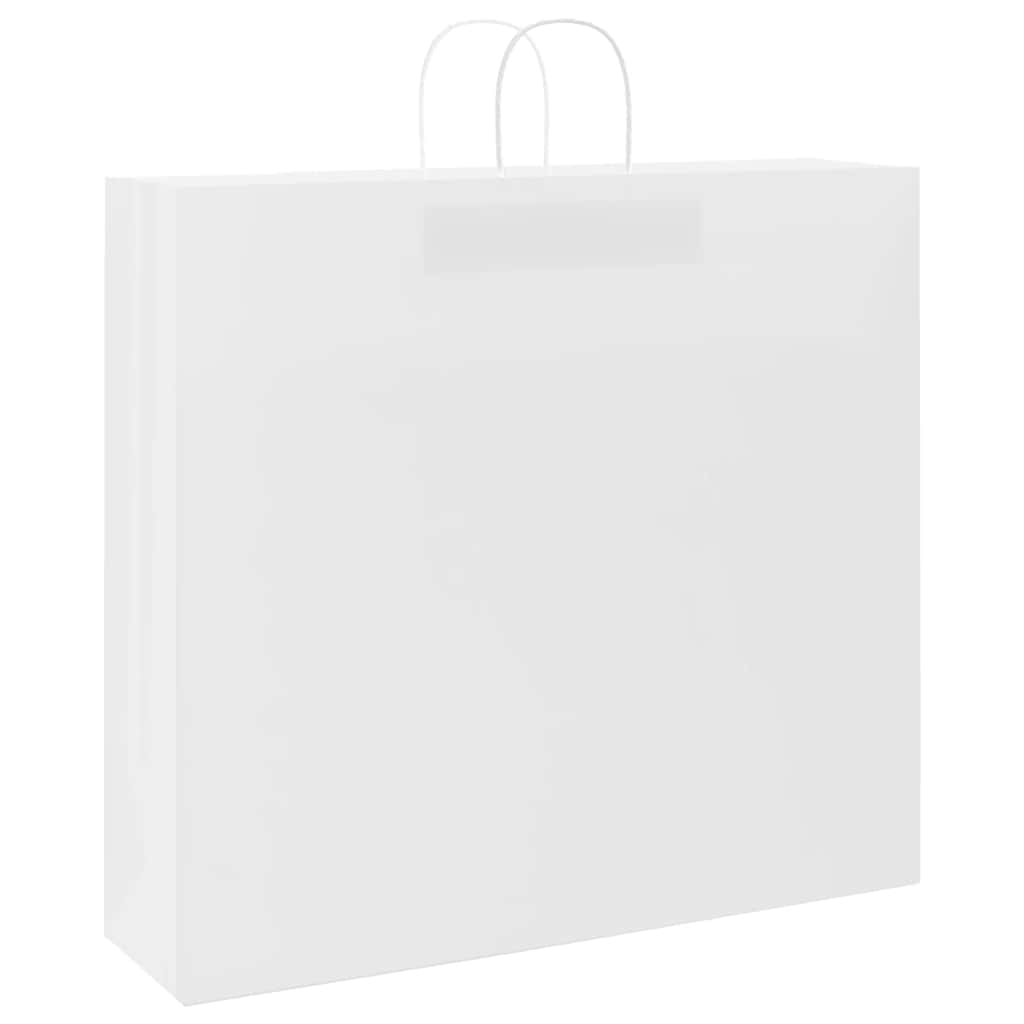 Papiertragetaschen 50 Stk. mit Henkeln Weiß 54x15x49 cm