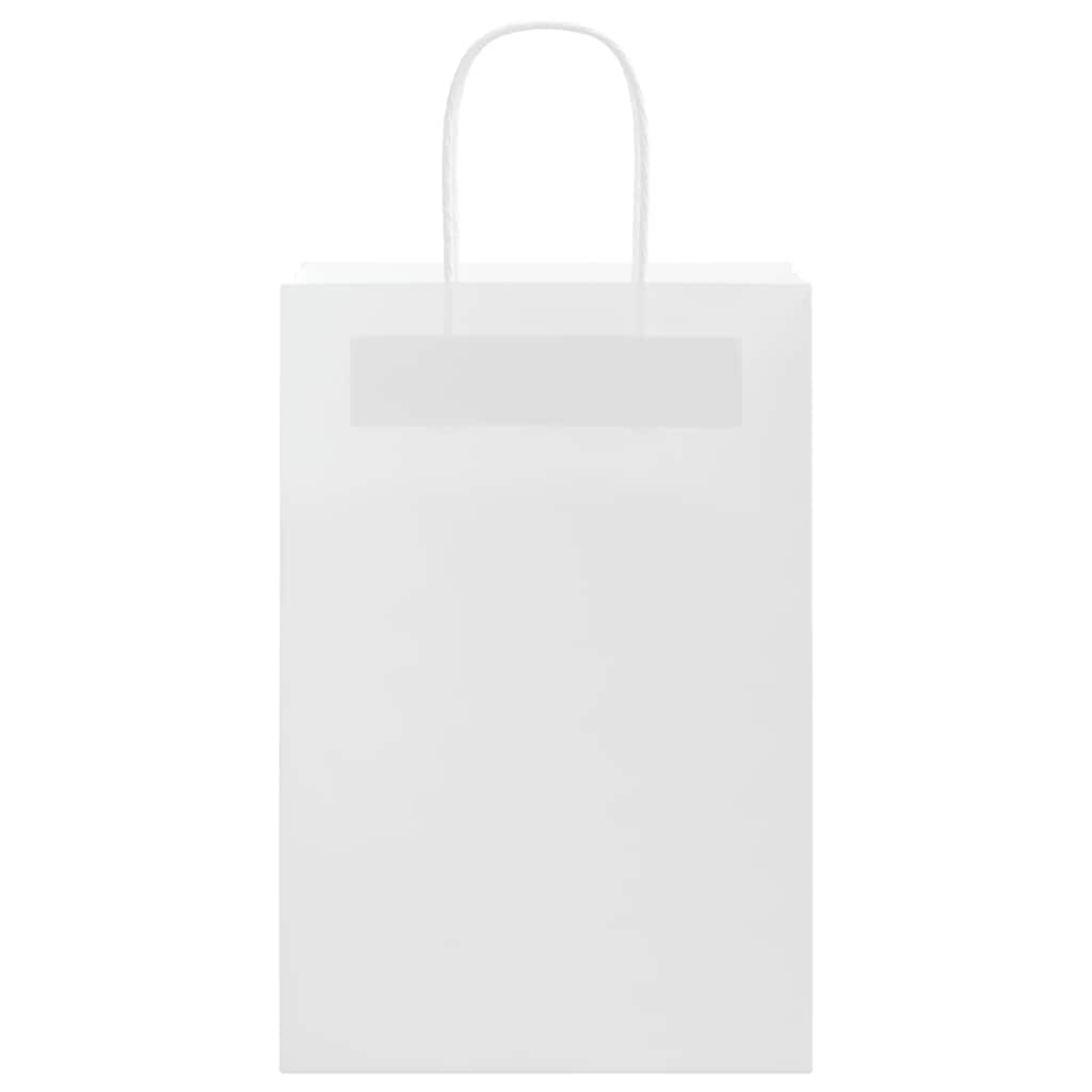 Papiertragetaschen 250 Stk. mit Henkeln Weiß 21x11x31 cm