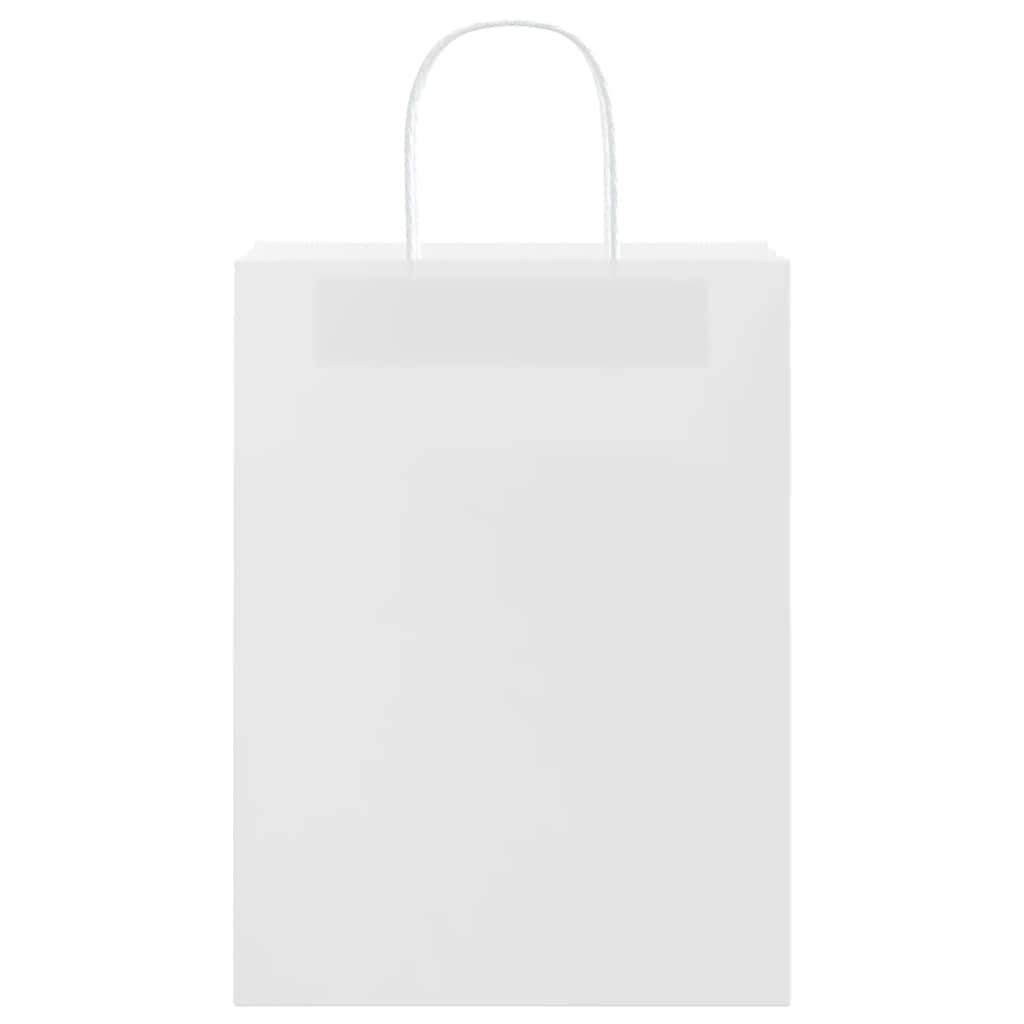Papiertragetaschen 250 Stk. mit Henkeln Weiß 26x12x35 cm