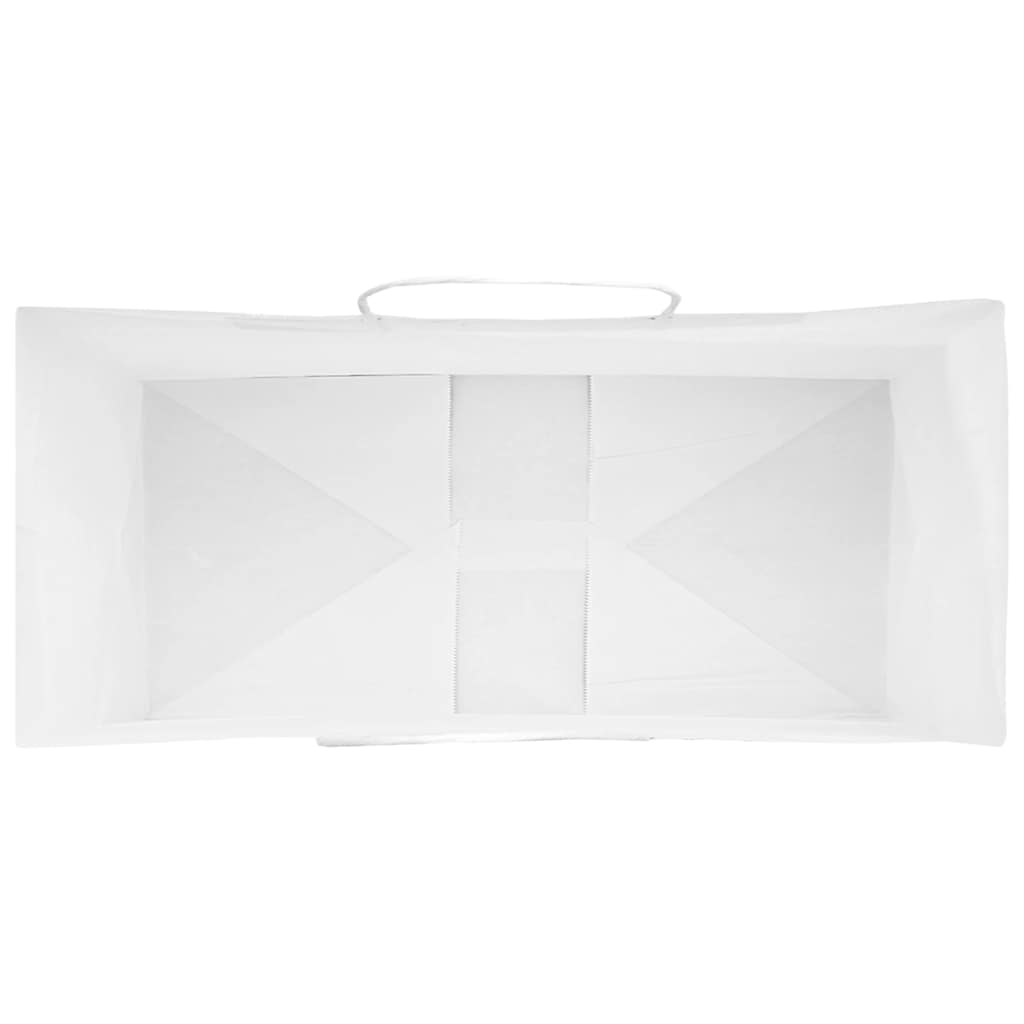 Papiertragetaschen 250 Stk. mit Henkeln Weiß 26x12x35 cm