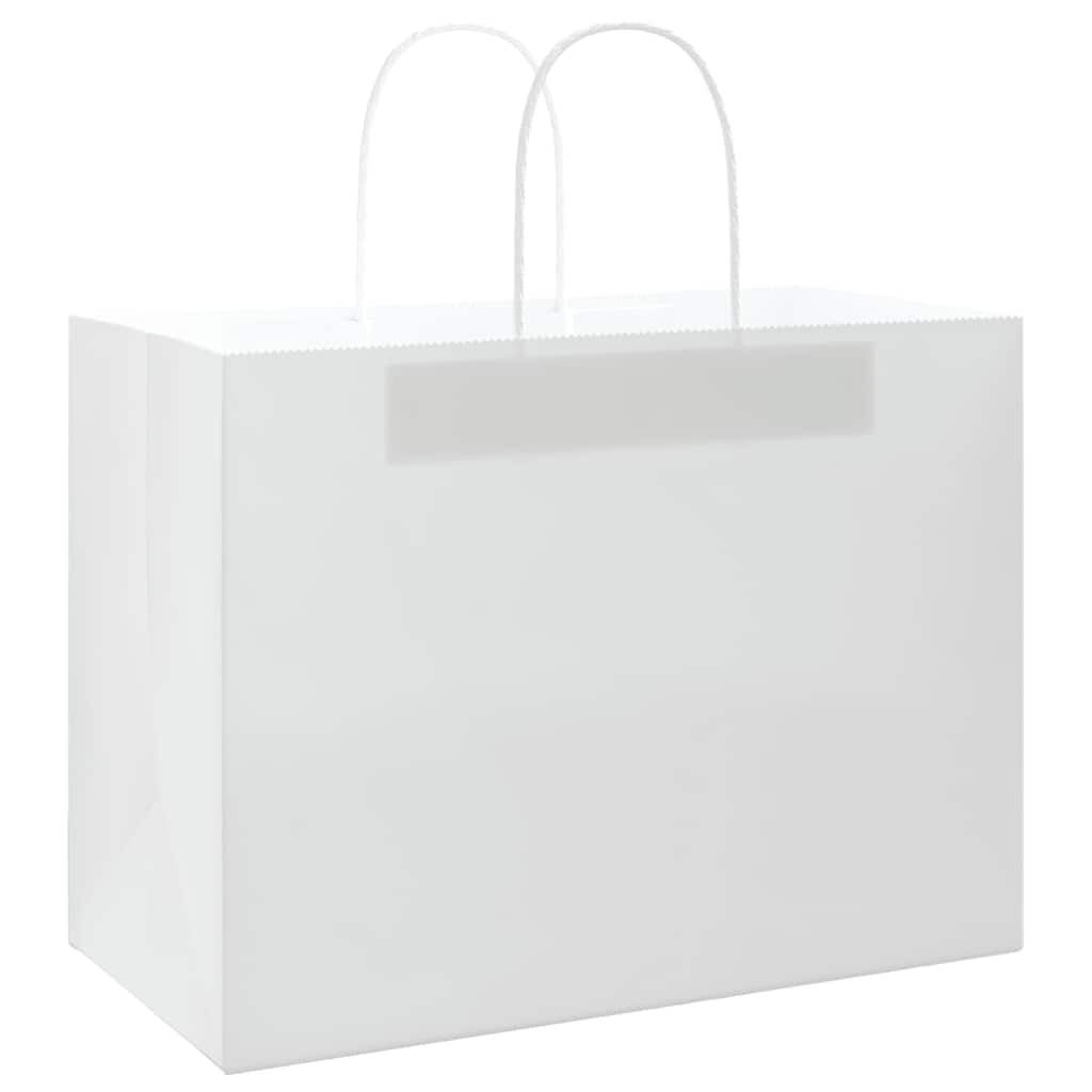 Papiertragetaschen 250 Stk. mit Henkeln Weiß 32x17x25 cm