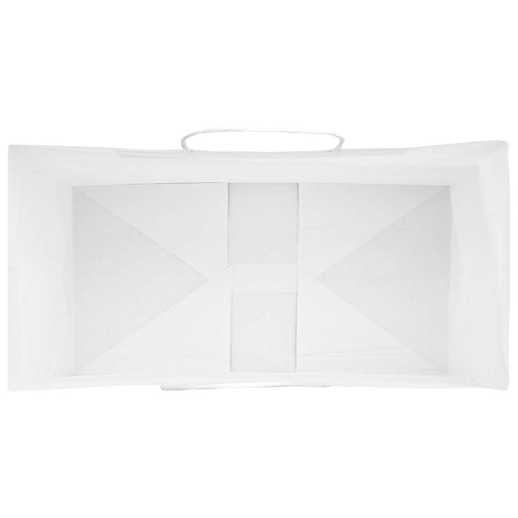 Papiertragetaschen 250 Stk. mit Henkeln Weiß 32x17x25 cm