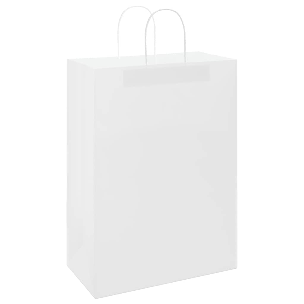 Paper carrier bags 250 pcs. with handles White 32x17x44 cm