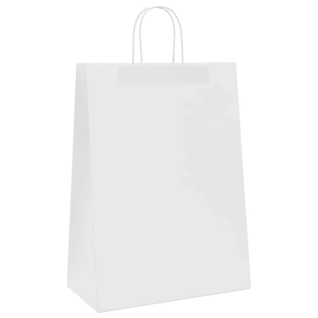 Paper carrier bags 250 pcs. with handles White 32x17x44 cm