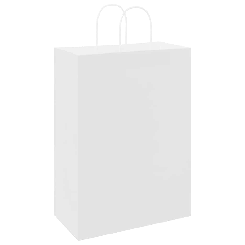 Paper carrier bags 250 pcs. with handles White 32x17x44 cm