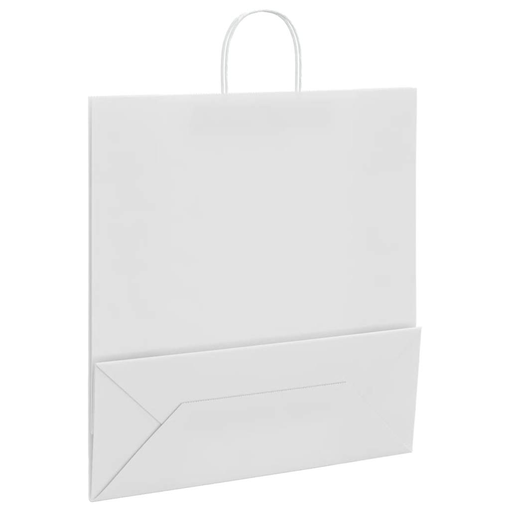 Paper carrier bags 250 pcs. with handles White 45x17x48 cm