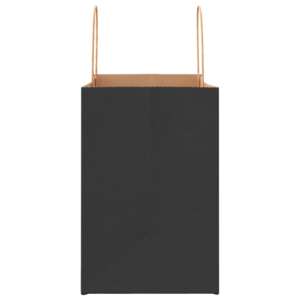 Papiertragetaschen 50 Stk. mit Henkeln Schwarz 26x17x25 cm