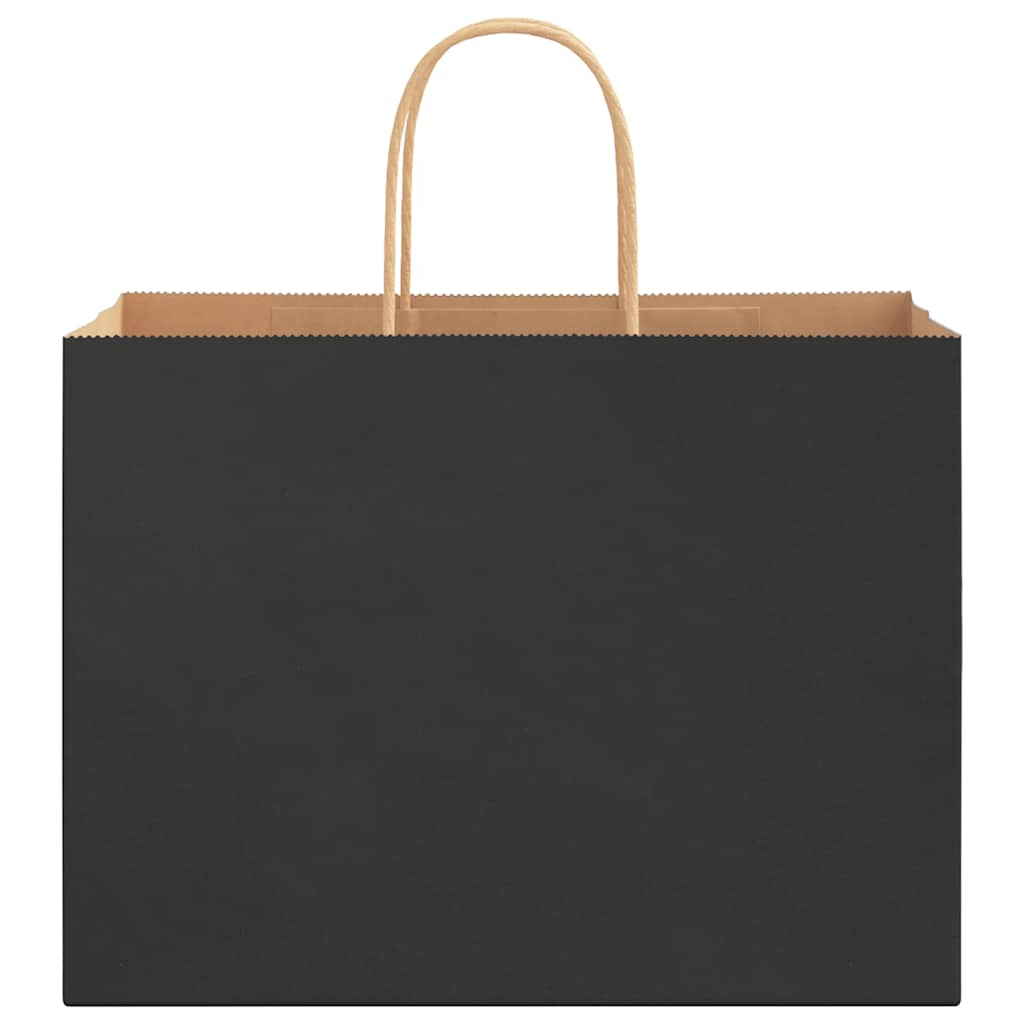 Papiertragetaschen 50 Stk. mit Henkeln Schwarz 32x17x25 cm