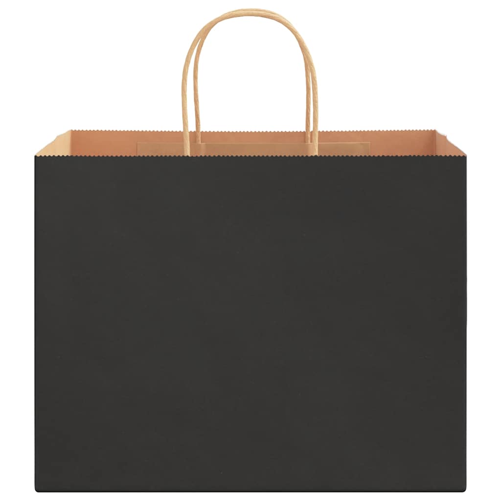 Paper carrier bags 50 pcs. with handles Black 32x22x24 cm