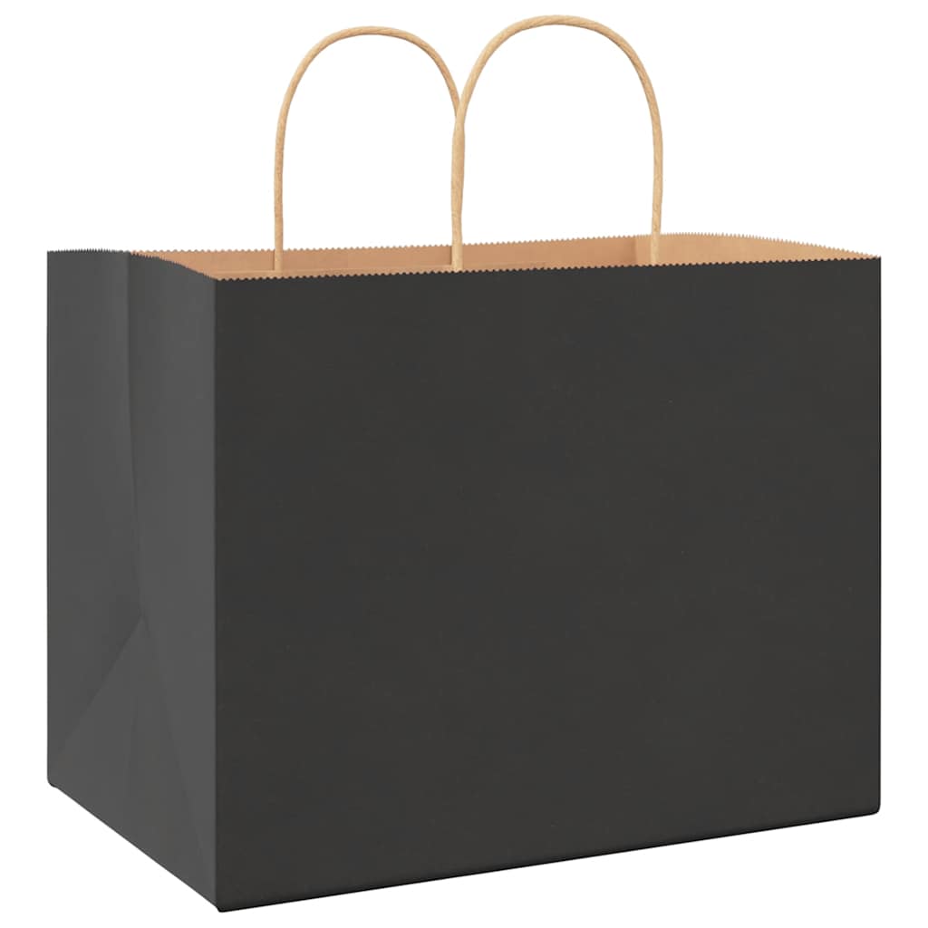 Paper carrier bags 50 pcs. with handles Black 32x22x24 cm