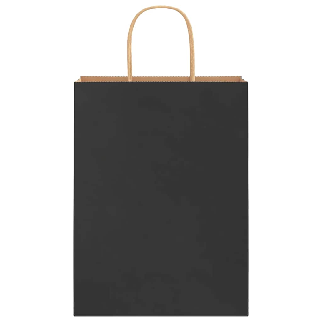 Papiertragetaschen 250 Stk. mit Henkeln Schwarz 26x12x35 cm