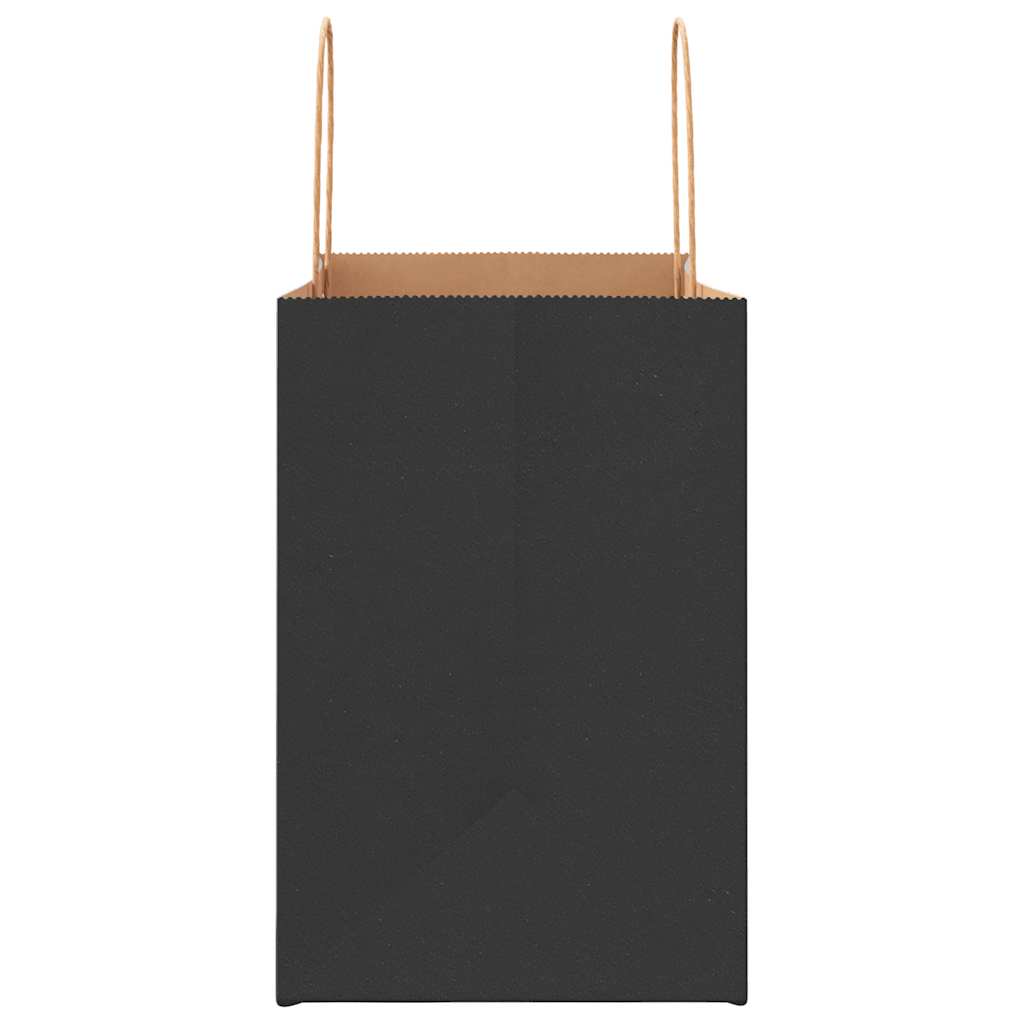 Papiertragetaschen 250 Stk. mit Henkeln Schwarz 26x17x25 cm