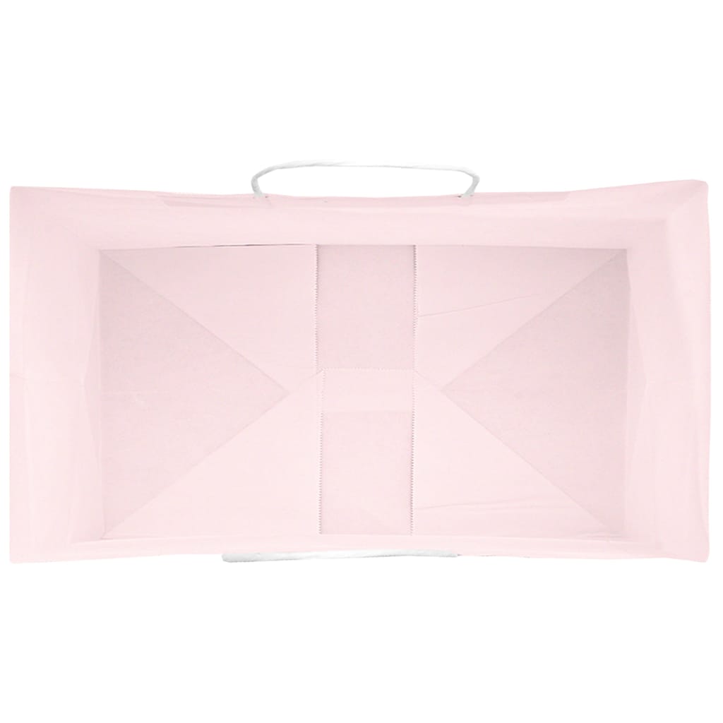Papiertragetaschen 50 Stk. mit Henkeln Rosa 15x8x21 cm