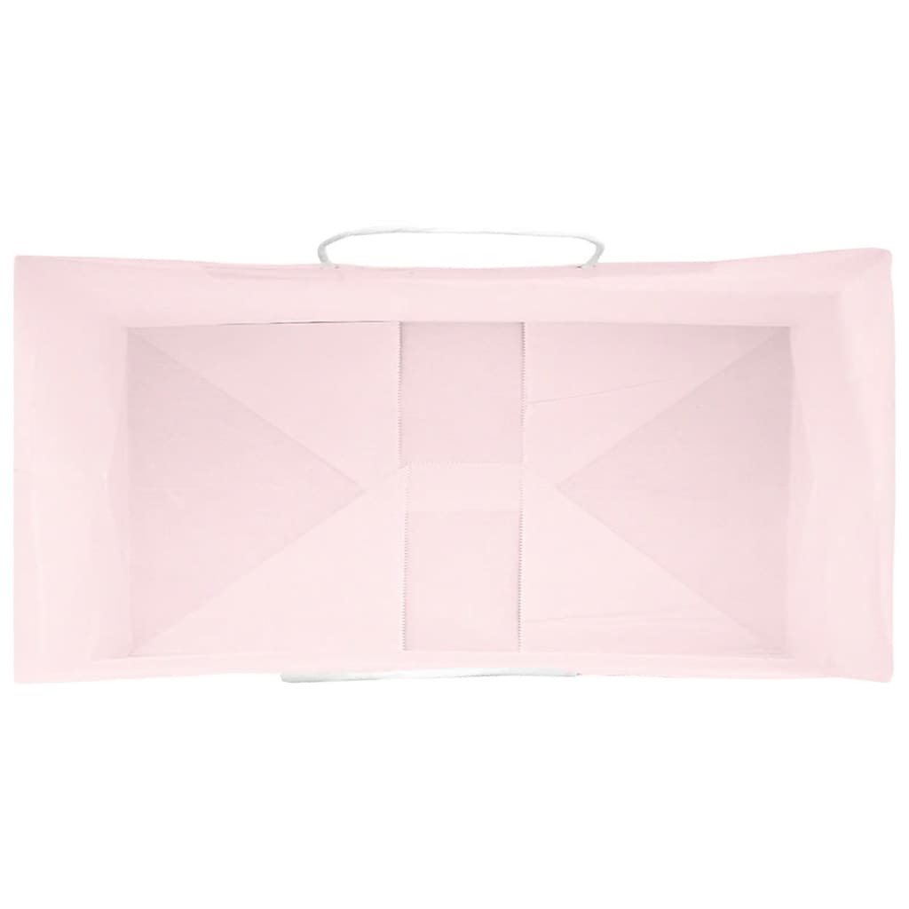 Papiertragetaschen 50 Stk. mit Henkeln Rosa 21x11x36 cm