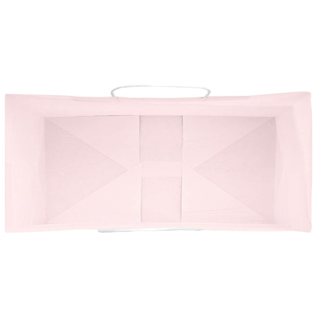 Papiertragetaschen 50 Stk. mit Henkeln Rosa 26x12x35 cm