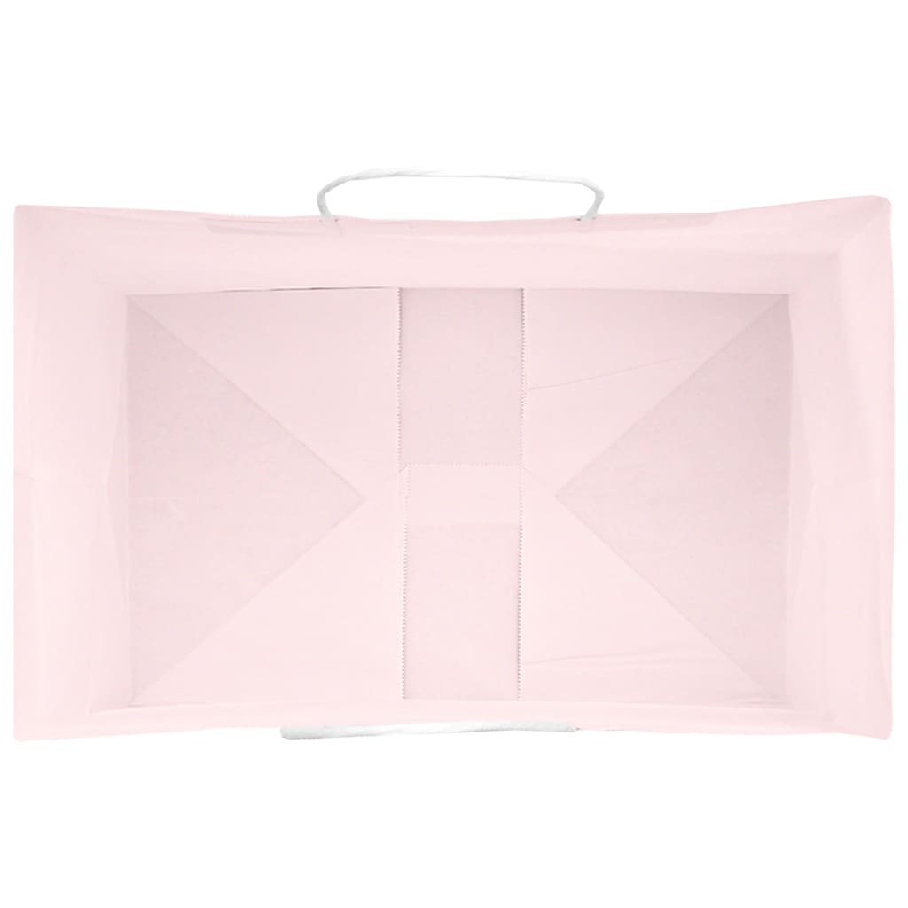 Papiertragetaschen 50 Stk. mit Henkeln Rosa 26x17x25 cm