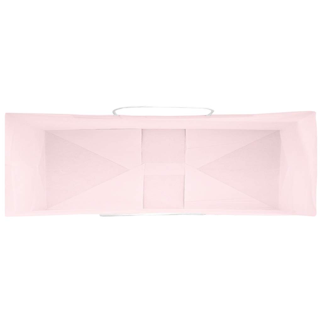 Papiertragetaschen 50 Stk. mit Henkeln Rosa 32x12x42 cm