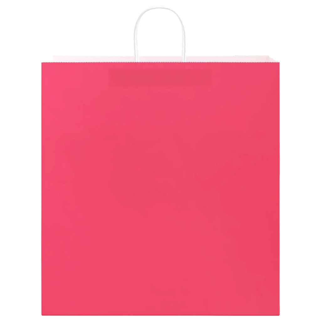 Papiertragetaschen 50 Stk. mit Henkeln Rosa 45x17x48 cm