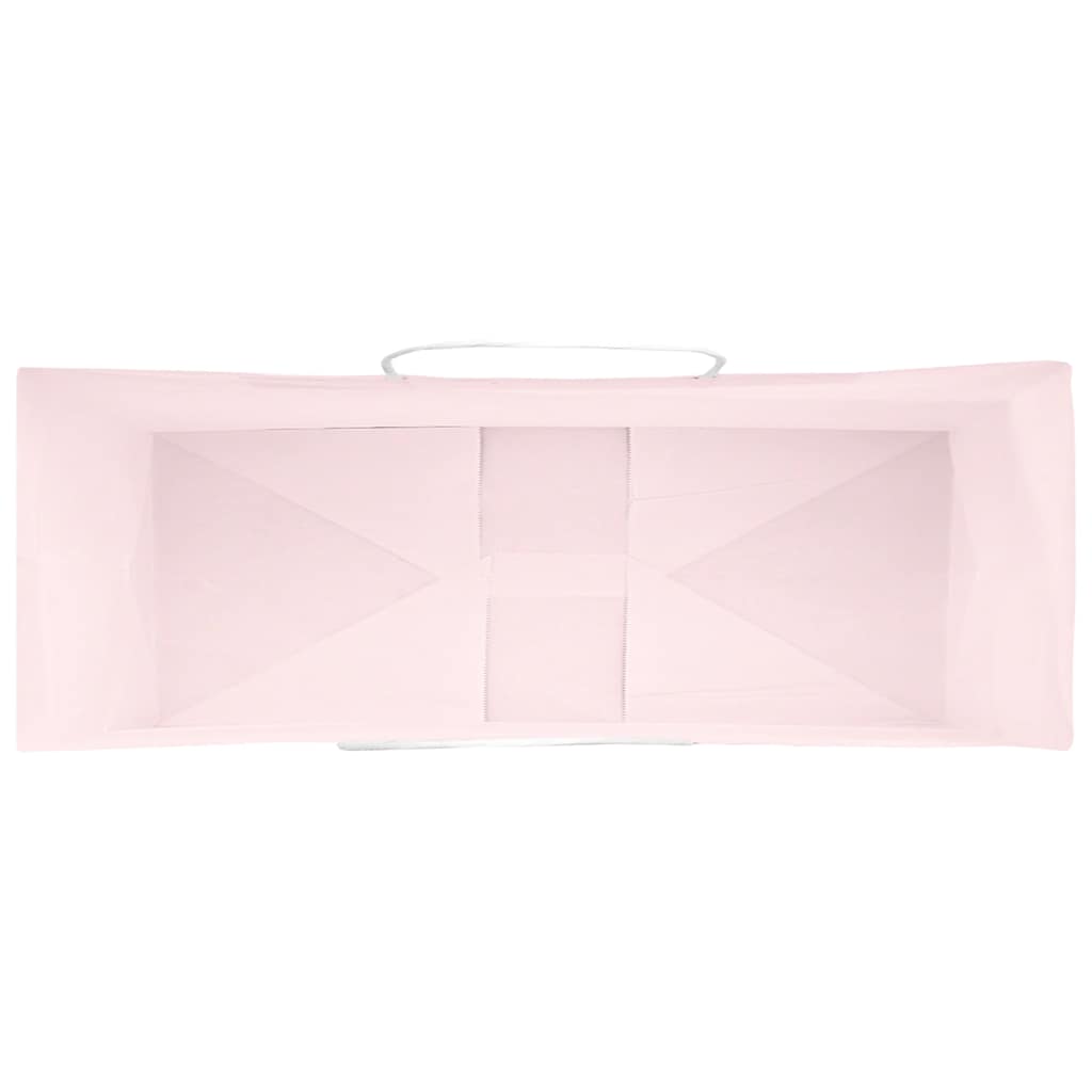 Papiertragetaschen 50 Stk. mit Henkeln Rosa 45x17x48 cm