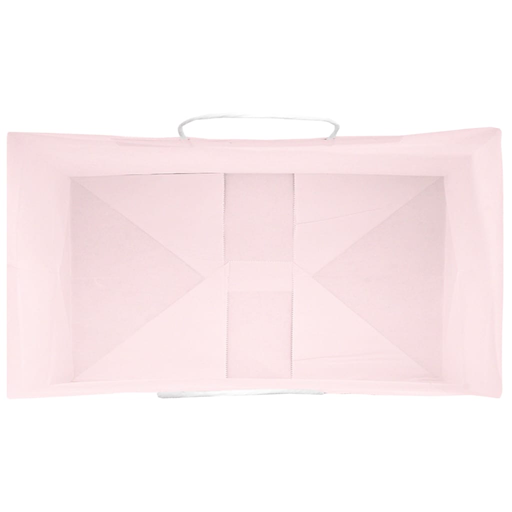 Paper carrier bags 250 pcs. with handles pink 15x8x21 cm